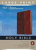 Premium Slimline Reference Bible NLT, Large Print, TuTone (Red Letter, LeatherLike, Brown/Tan)