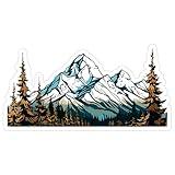 Mountain Range Sticker 4 Inch Hiking Outdoors Nature Adventure - Waterproof Vinyl Decal for Laptop Water Bottle Car Tumbler - Durable Funny Aesthetic Long-Lasting Stickers for Adults ID44990