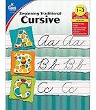 Carson Dellosa Grades 1-3 Beginning Traditional Cursive Handwriting Workbook, Writing Book With Dry Erase Number and Letter Tracing Activities, Classroom or Homeschool Curriculum (Learning Spot)