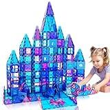 NVHH Magnetic Tiles Kids Toys for 3 4 5 6 7 8+ Year Old Boys Girls Toys Castle Princess Magnetic Building Blocks Educational Toddler Gifts Toy Age 2-4 5 6-8 Year Old Girl Boy Birthday