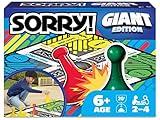 Giant SORRY! Classic Family Board Game Indoor Outdoor Retro Party Activity Summer Toy with Oversized Gameboard, for Adults and Kids Ages 6 and up