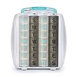 PillRite Medication and Supplement Pillbox Organizer, 3 ¾ in x 7 in - 28-Day Medicine Sorter - FSA and HSA Eligible – Monthly Medication Dispenser - Easy to Fill - 4-Week Pill Holder - Travel Friendly