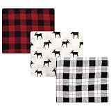 Hudson Baby Unisex Baby Cotton Muslin Swaddle Blankets, Moose, 3-Pack