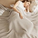 Bedsure 100% Cotton King Size Blanket for Summer, Ultra Soft Waffle Weave King Blanket for Bed, Lightweight Thin Woven Breathable Bedding Gifts for Women, Men, Kids, Linen Beige, 108" x 90"