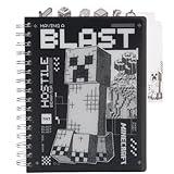 Innovative Designs Minecraft Tab Journal Notebook for Kids, Spiral Bound, 144 Lined Pages, 8 x 7 inches
