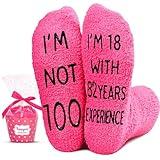 HAPPYPOP 100th Birthday Gifts for Women - Ideal for 100 Year Old Woman, Gifts for Older Elderly Her, Old Lady Socks