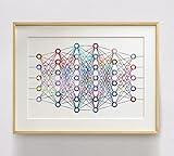 Neural Network Science Print Artificial Intelligence Technology Watercolor Computer Science Medical Art Poster And Canvas