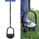 CKLT Edger Lawn Tool 41in Border Edger with Spring Steel Blade Long Rubber Handle Wide Footplate Rustproof Manganese Steel Half Moon Edger for Garden Maintenance
