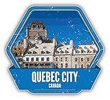 Quebec City Canada Grunge Vintage Travel Label Car Bumper Sticker Decal