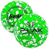 Franklin Sports Lacrosse Balls - Practice Lax Balls - 2 Pack -Massage Balls - All Ages Lacrosse - Green, 63 mm