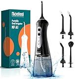 Nicefeel Cordless Water Dental Flosser – 300ML BPA-Free Portable Oral Irrigator, 3 Cleaning Modes, Fast Charge, IPX7 Waterproof for Teeth, Gums & Tonsil Stones – Home & Travel Use