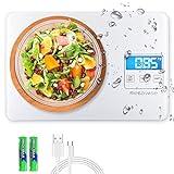 MegaWise Precision Food Scale, 33lb Waterproof Rechargeable Digital Kitchen Scale, 1g/0.04oz Precise Graduation, Weight Grams and Ounces for Cooking Baking, 5 Units Conversion, Tare Function