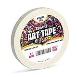 TSSART White Art Tape Medium Tack - Masking Artists Tape for Drafting Art Watercolor Painting Canvas Framing - Acid Free 1/2Inch/ 0.5inch Wide 180FT Long