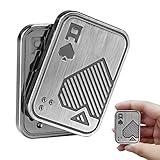 Fidget Toys Adults, EDC Metal Fidget Slider, Magnetic Poker Push Card, Sensory Toys for Anxiety ADHD Autism, Cool Fidgets for Teens Boy, Small Magnet Toys for Stress Relief Gifts