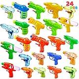 Sloosh 24 Packs Water Gun Party Favors, Assorted Colors Mini Water Blasters Summer Squirt Soaker Fighting Beach Pool Toys for Kids