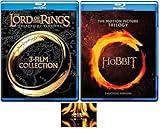 The Lord Of the Rings Trilogy & The Hobbit Trilogy 9 Disc Blu Ray Set Includes Precious Ring Glossy Print Art Card
