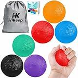 HiKeep Stress Balls for Adults (6 Pack), Grip Strength Trainer, Hand Strengthening Devices, Hand Exercisers for Strength, Exercise Balls Physical Therapy, Wrist Finger Strengthener, Forearm Exerciser