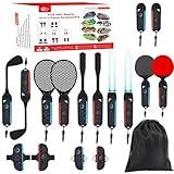 Switch 2 Sports Accessories Bundle for Nintendo Switch 2 (2025), 16-in-1 Family Sports Party Pack Kit with Joycon 2 Shared Grips, Golf clubs, Baseball/Tennis/Table Tennis Racket, Wrist/Leg Straps, Swords