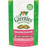 Greenies Feline Smartbites Skin & Fur Crunchy and Soft Cat Treats, Salmon Flavor, 2.1 oz. Pack