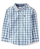 Gymboree,Baby-Boys,Matching Family Long Sleeve Button Up Shirt Dad, Big Kid, Toddler,8,Blue Plaid