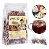 Ginseng Five Treasures Tea Kidney Tea, Traditional Chinese Herbal Tea, Natural Organic Kidney Cleanse Detox Tea for Women & Men, 7 Precious Ingredients Formula(1 Pack/25 Bags)