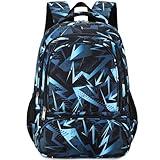 abshoo Lightweight Kids Backpack For School Teen Boys Middle School Bookbag Kindergarten Elementary School Bags (Geometry Black-A)
