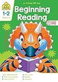 School Zone Beginning Reading Workbook: 64 Pages, 1st Grade, 2nd Grade, Beginning & Ending Sounds, Vowels, Sequencing, Ages 6 to 8 (I Know It! Book Series)