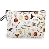 RBAFAO Magic Stuff Makeup Bag, Book Lover Cosmetic Bag for Women Librarian Gifts Book Worm Gift Magic Kits, Accessories Magic Wand Zipper Purse Travel Bag