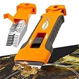 Razor Blade Scraper Tool with 15pcs Extra Blades, Cleaning Razor Scraper for Glass, Glass Top Stove Scraper for Oven Door, Cooktop Scraper, Glass Scraper Cleaning Paint from Glass