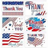 Fancy Land Patriotic Thank You Cards with Envelopes American Flag Note Cards for Veterans Memorial Day Voter Election Campaign Supplies 24Pcs