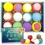 Bath Bombs Birthday Gift for Women Mom Her Daughter Wife Set - 12Pack Handmade Natural & Organic, Spa Relaxing Birthday Gifts for Men, Aromatherapy Bubble Bath, Amazing Present for Kids