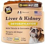 Natural Dog Company Stinky Liver & Kidney Supplement Chews, Complete Detox Cleanse & Major Organ Support, Advanced Liver and Kidney Health Support for Dogs, Enhances Digestion and Immunity 90 Chews