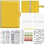AATACAS Budget Binder - Candy Sweet Leather Money Organizer for Cash Bills Coupon Card Credit Card, Budget Planner for Saving Money, Money Saving Binder