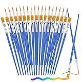 Small Paint Brushes Bulk, 88 pcs Nylon Hair Brushes, Flat Tip Round Acrylic Paint Brushes, Paint Brush Set, Artist Paintbrushes for Kids Adult Acrylic Oil Watercolor Canvas Face Nail Art Painting
