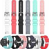 Bands for AGPTEK LW11/uaue T60,T50S/Csasan T70/TOZO S3,S5/BOOOMIC IDW25/QONBINK L70/Soudorv T70 Replacement Wristbands Colourful Silicone Bracelet 22MM Quick Release Strap Arm Bands, Soft and Durable