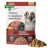 ULTIMATE PET NUTRITION Nutra Complete, 100% Freeze Dried Raw Veterinarian Formulated Dog Food with Antioxidants Prebiotics and Amino Acids (1 Pound, Beef)