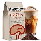 Award-Winning Shroomi Mental Performance Coffee | Organic Fair Trade Medium Roast Nicaragua | 16,000mg Fruiting Body Mushrooms | Focus & Clarity | 12oz Ground