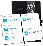 Action Day Design Thinking Notebook, Powerful Tool to Create New Products, Innovation and Solve Problems - Perfect for Office, Home & School, Pocket, Dot Grid Pages (7x9,Black)