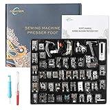 Aiskaer 48Pcs Sewing Machine Presser Feet Foot Set for Brother, Babylock, Singer, Janome, Elna, Toyota, New Home, Simplicity, Kenmore