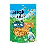 Snak Club Toasted Corn with Hidden Valley Ranch Seasoning, Roasted and Salted Corn Nuggets, Gluten-Free and Kosher Snack, 8.5 oz Resealable Bag