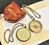Trust in The Lord - Engraved Compass, Gifts for Men, Baptism, Confirmation, Communion Gift for Teenage Boys, Religious, Christian, Graduation, Sentimental Inspirational Gifts, Vintage Pocket Compass