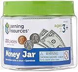 Learning Resources Money Jar, Play Money, Play Money for Kids, Counting, Bills and Coins, Homeschool, Math, Pretend Money, Ages 3+