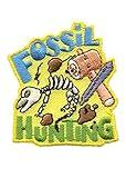 Fossil Hunting Iron On Embroidered Applique Patch Profession Craft Hobby