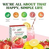True Lemon Strawberry Lemonade Water Enhancer Drink Mix (30 Count), Low Calorie Drink Mix Packets for Water, Powdered Drink Mixes & Flavors, Individual Drink Packets with Stevia