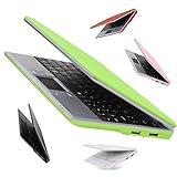 Goldengulf 7 Inch Portable Mini Computer Laptop PC Netbook for Kids Android 12 Quad Core 32GB WiFi Built in Camera Netflix YouTube Flash Player (Green)