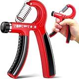 FitBeast Grip Strengthener Forearm Strengthener, Adjustable Hand Grip for Strength Training & Rehabilitation, 10-132 lbs Resistance, Ideal for Athletes and Physical Therapy (1 Piece Red)