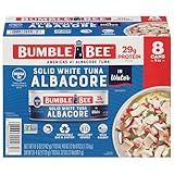 Bumble Bee Solid White Albacore Tuna in Water, 5 oz Can (Pack of 8) - Wild Caught Tuna - 29g Protein per Serving, High in Omega-3s - Non-GMO Project Verified, Gluten Free, Kosher