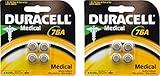 Duracell 76A LR44 Duralock 1.5V Button Cell Battery, 8 Pack