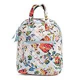 Vera Bradley Women's Cotton MiniTotepack Backpack, Sea Air Floral - Recycled Cotton, One Size