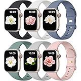 Maledan Compatible with Apple Watch Band 38mm 40mm 41mm 42mm 44mm 45mm 46mm 49mm Women Men, 6 Pack Silicone Sport Strap Compatible for Apple Watch Bands iWatch Series 10 9 8 7 6 5 4 3 2 1 SE Ultra